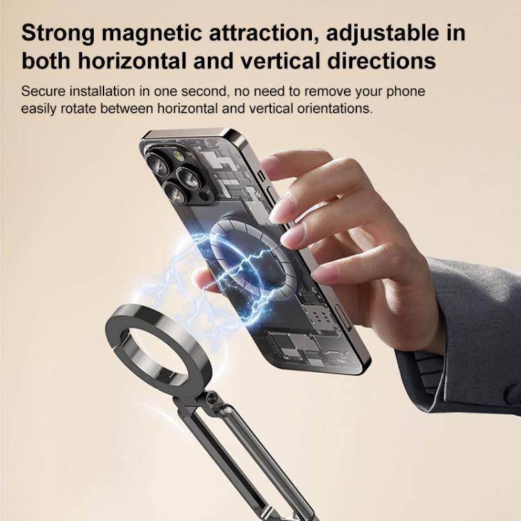 T38 Magnetic Selfie Travel Phone Holder - Black