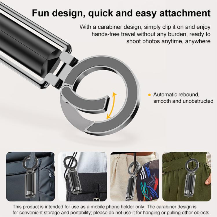 T38 Magnetic Selfie Travel Phone Holder - Black