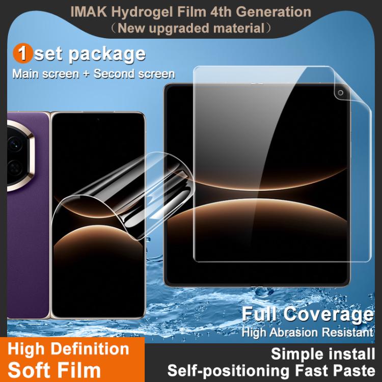 For Huawei Mate X7 imak 4th Generation Screen Hydrogel Film Protector, Main Screen + Second Screen 1 Set
