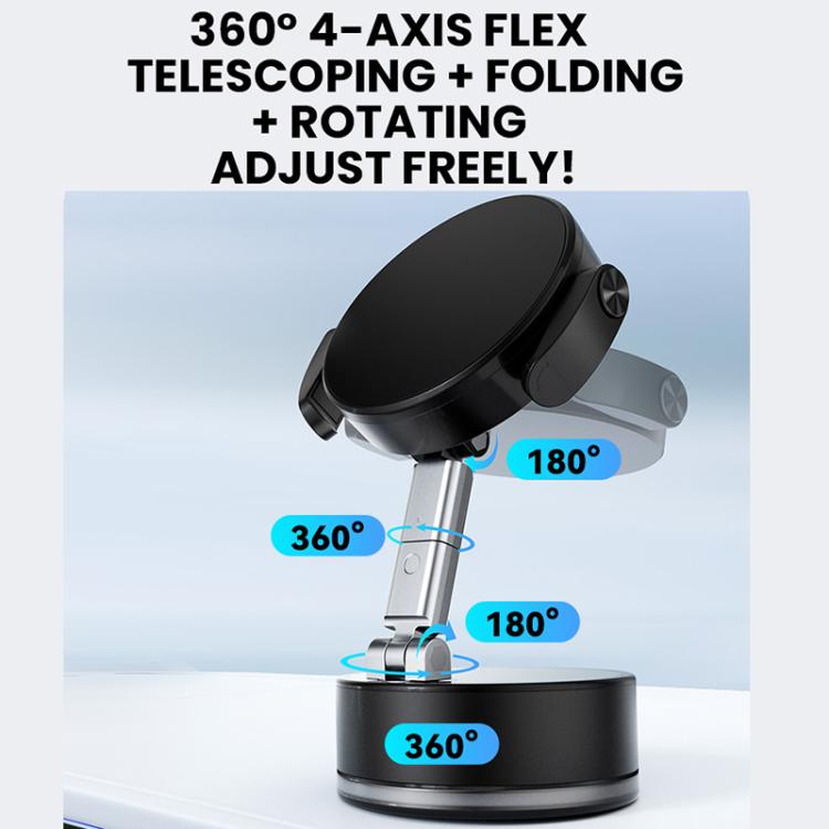 A9 Pro Foldable Clamp-type Nano Vacuum Magnetic 360-degree Rotation Car Phone Holder
