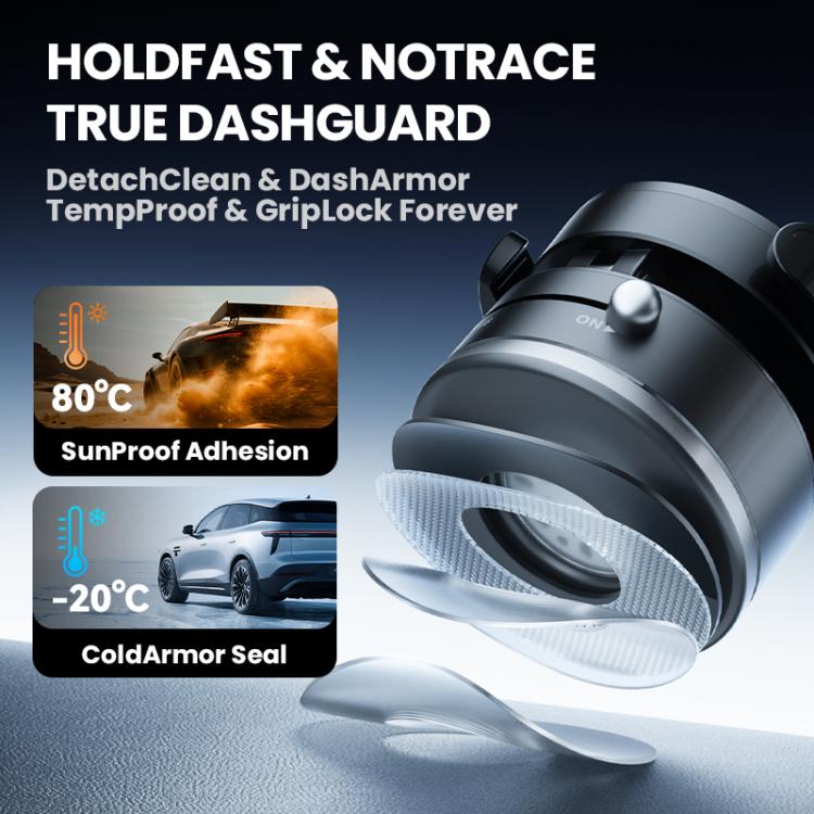 A9 Pro Foldable Clamp-type Nano Vacuum Magnetic 360-degree Rotation Car Phone Holder
