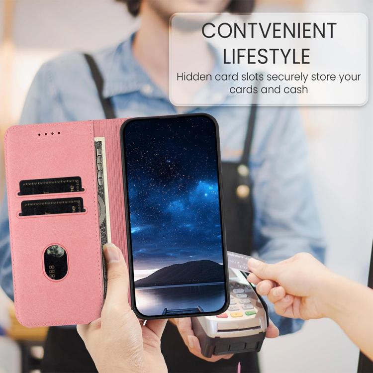For OnePlus Ace 6 Tulips Butterfly Pattern Magnetic Vegan Leather Phone Case