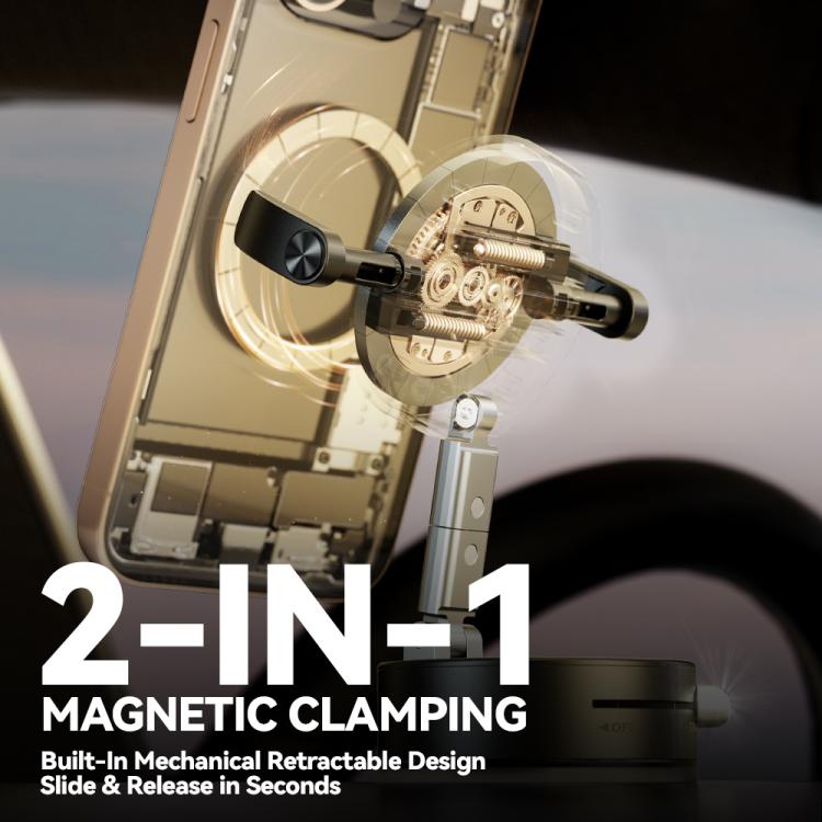 A9 Foldable Clamp-type Vacuum Magnetic 360-degree Rotation Car Phone Holder