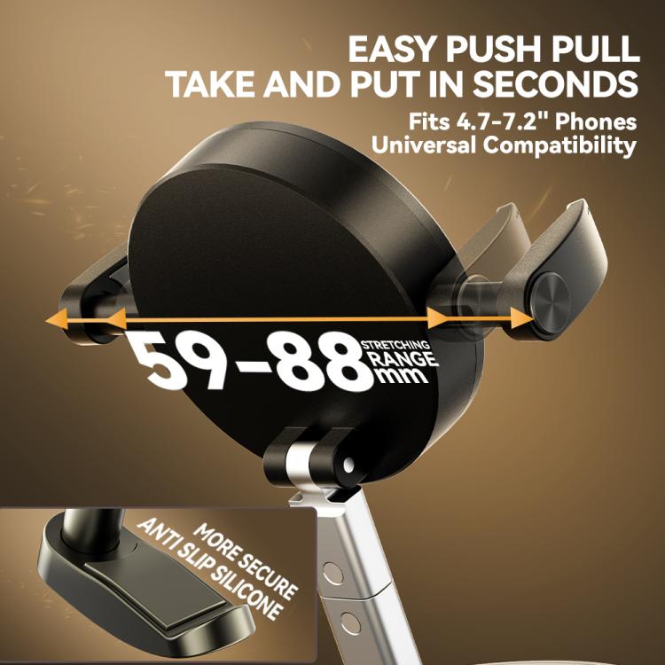 A9 Foldable Clamp-type Vacuum Magnetic 360-degree Rotation Car Phone Holder