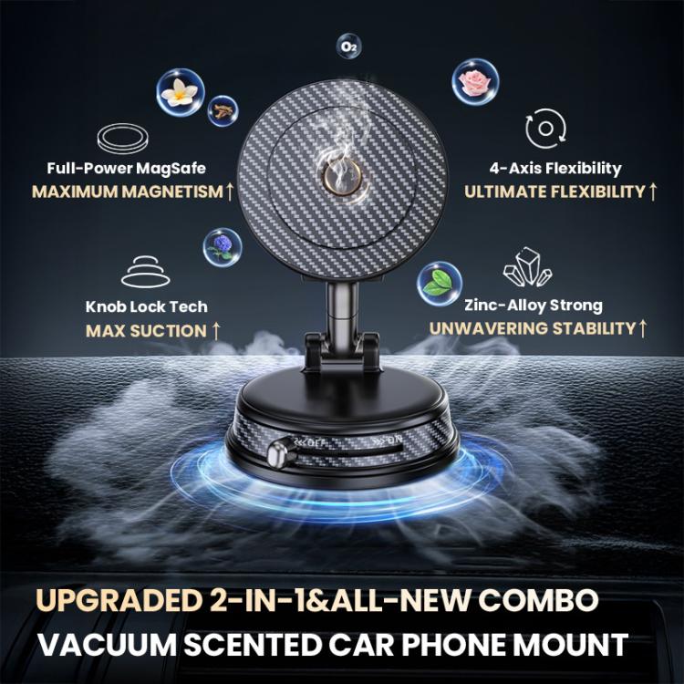 A15 Foldable Vacuum Magnetic Aromatherapy Car  Phone Holder