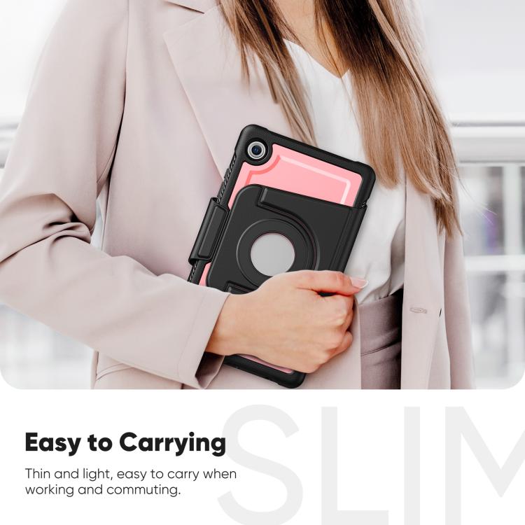 For Samsung Galaxy Tab A11 / A9 Honeycomb Magnetic Rotation Holder Leather Smart Tablet Case