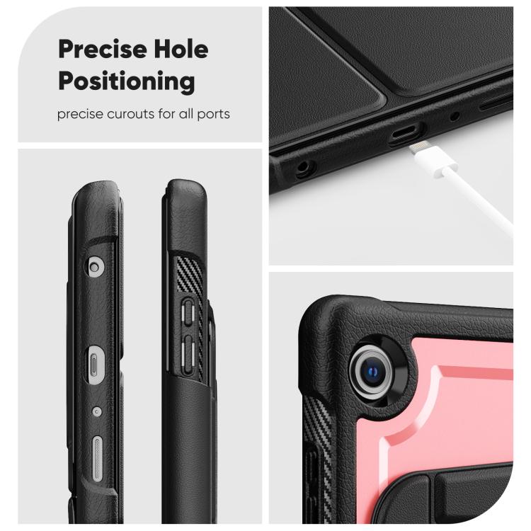For Samsung Galaxy Tab A11 / A9 Honeycomb Magnetic Rotation Holder Leather Smart Tablet Case