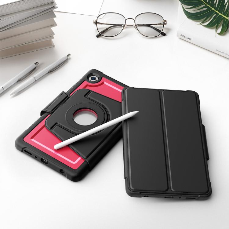 For Samsung Galaxy Tab A11 / A9 Honeycomb Magnetic Rotation Holder Leather Smart Tablet Case