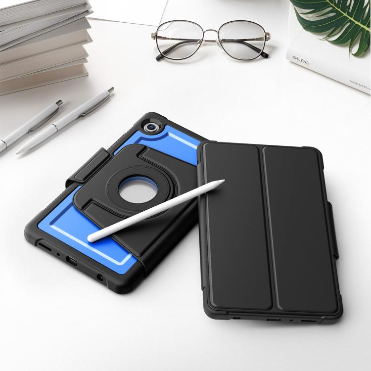For Samsung Galaxy Tab A11 / A9 Honeycomb Magnetic Rotation Holder Leather Smart Tablet Case