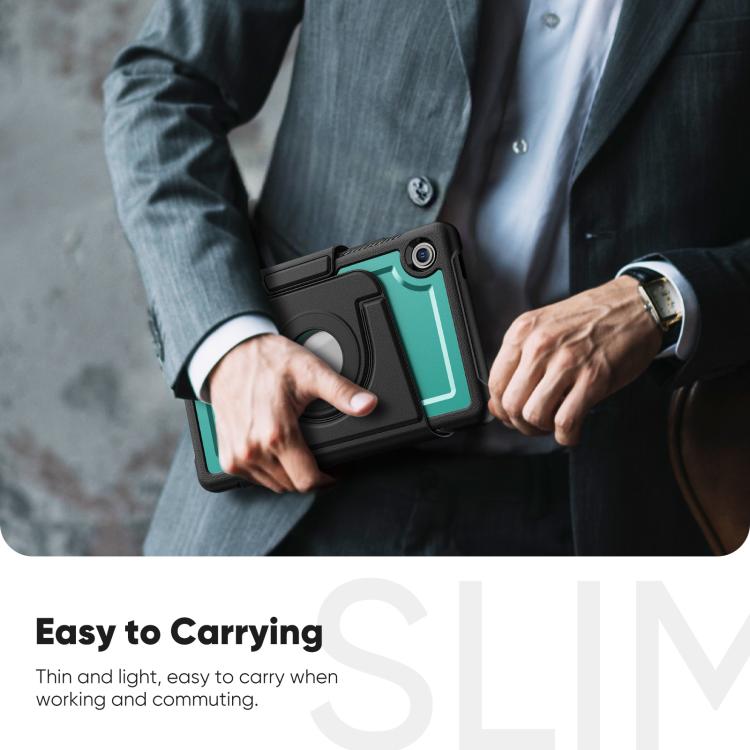 For Samsung Galaxy Tab A11 / A9 Honeycomb Magnetic Rotation Holder Leather Smart Tablet Case