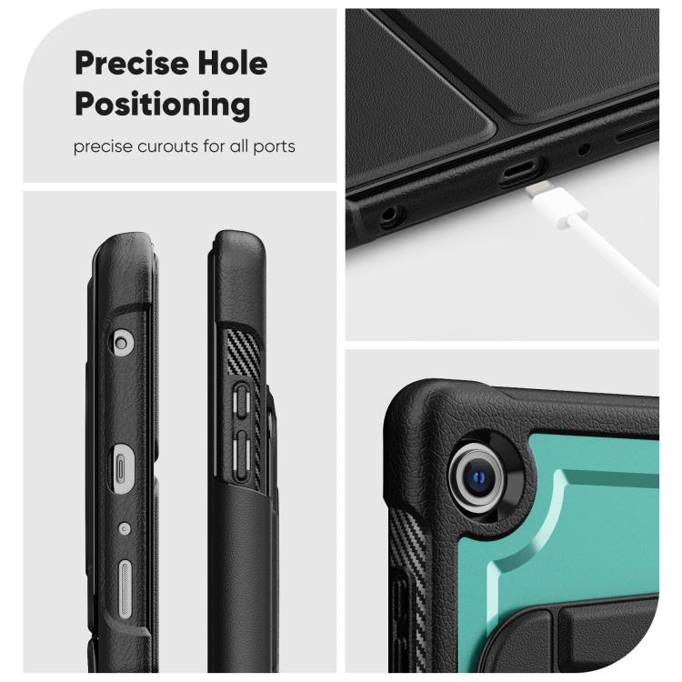 For Samsung Galaxy Tab A11 / A9 Honeycomb Magnetic Rotation Holder Leather Smart Tablet Case
