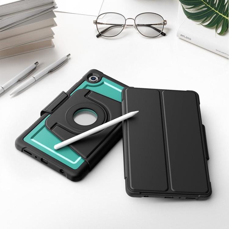 For Samsung Galaxy Tab A11 / A9 Honeycomb Magnetic Rotation Holder Leather Smart Tablet Case
