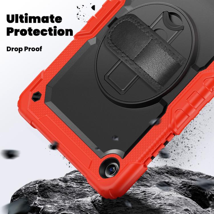 For Samsung Galaxy Tab A11+ / A9+ Silicone Hybrid PC Tablet Case with Shoulder Strap
