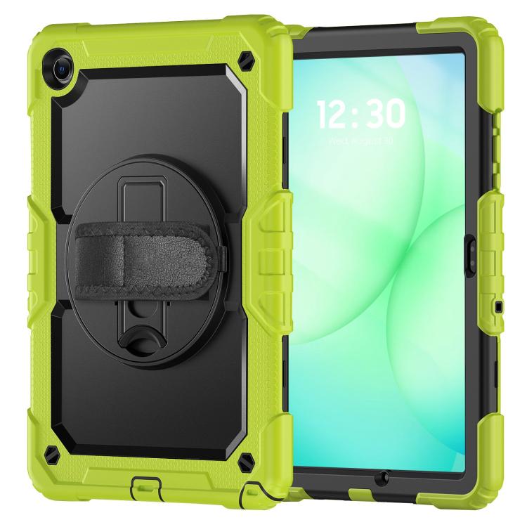 For Samsung Galaxy Tab A11+ / A9+ Silicone Hybrid PC Tablet Case with Shoulder Strap