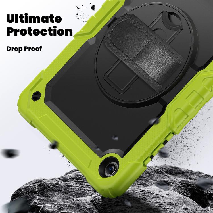 For Samsung Galaxy Tab A11+ / A9+ Silicone Hybrid PC Tablet Case with Shoulder Strap
