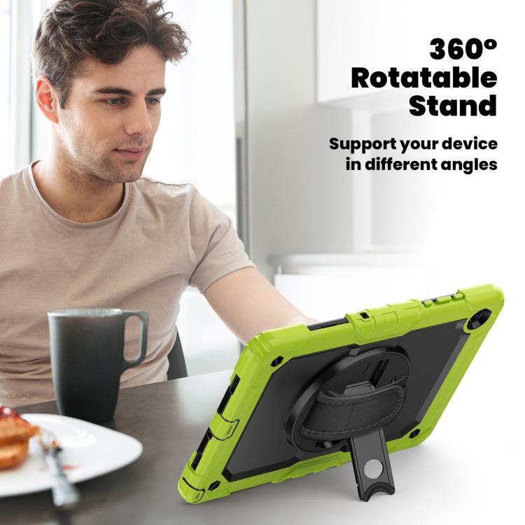 For Samsung Galaxy Tab A11+ / A9+ Silicone Hybrid PC Tablet Case with Shoulder Strap