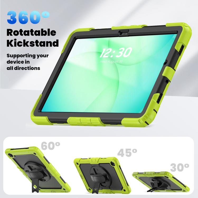 For Samsung Galaxy Tab A11+ / A9+ Silicone Hybrid PC Tablet Case with Shoulder Strap