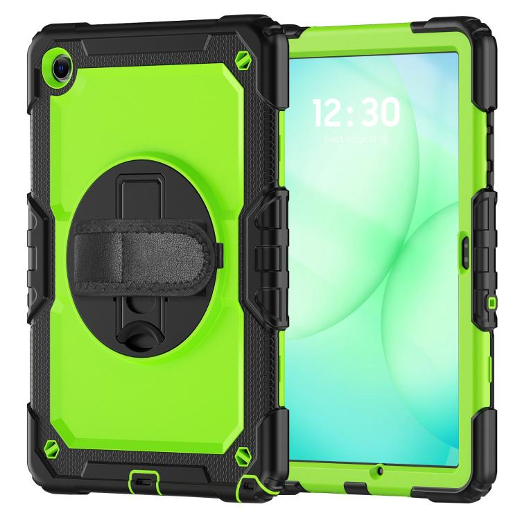 For Samsung Galaxy Tab A11+ / A9+ Silicone Hybrid PC Tablet Case with Shoulder Strap