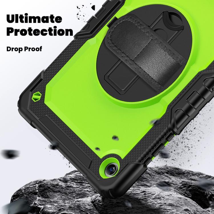 For Samsung Galaxy Tab A11+ / A9+ Silicone Hybrid PC Tablet Case with Shoulder Strap
