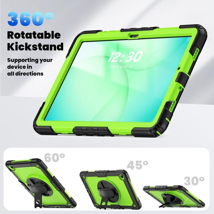 For Samsung Galaxy Tab A11+ / A9+ Silicone Hybrid PC Tablet Case with Shoulder Strap