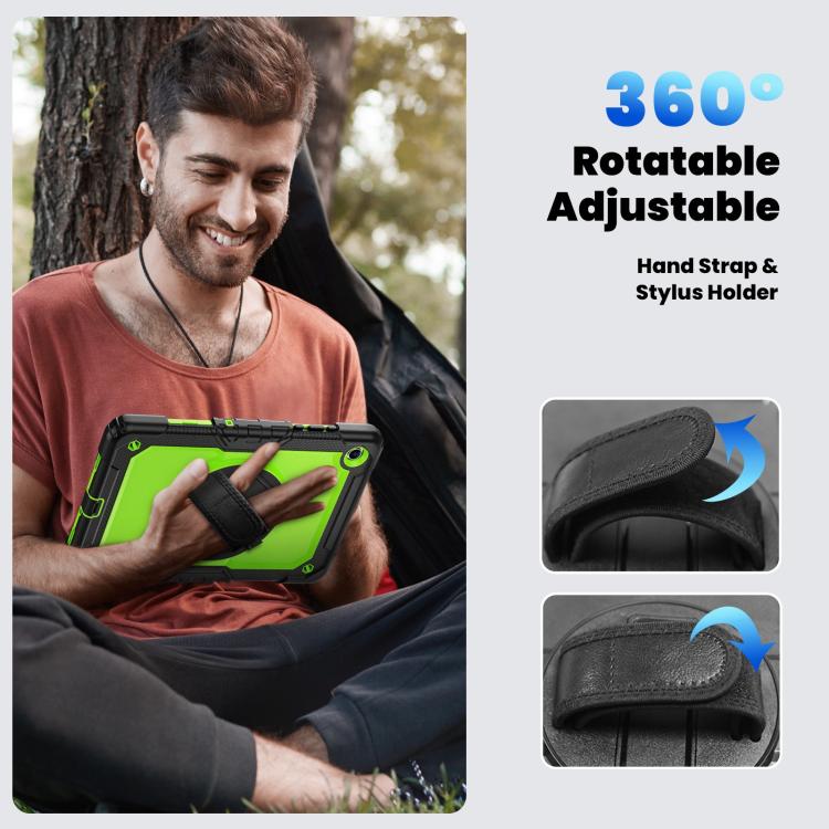 For Samsung Galaxy Tab A11+ / A9+ Silicone Hybrid PC Tablet Case with Shoulder Strap