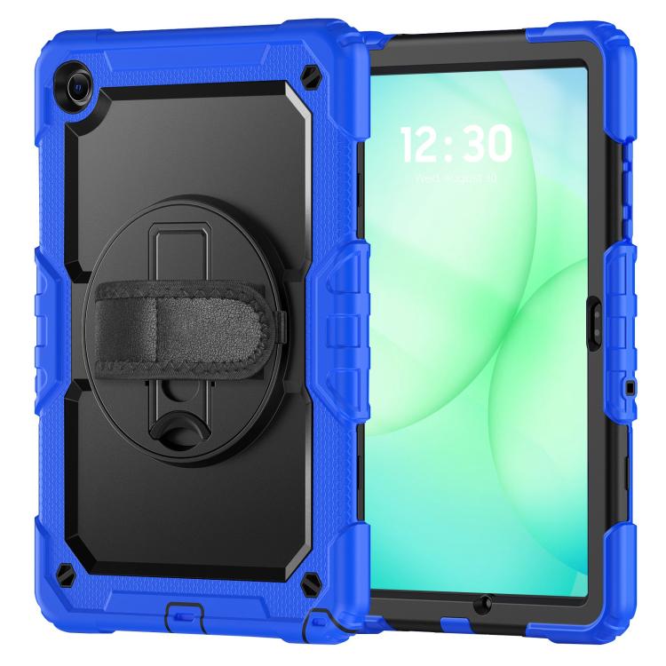 For Samsung Galaxy Tab A11+ / A9+ Silicone Hybrid PC Tablet Case with Shoulder Strap
