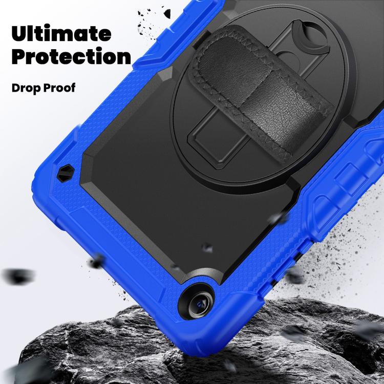 For Samsung Galaxy Tab A11+ / A9+ Silicone Hybrid PC Tablet Case with Shoulder Strap