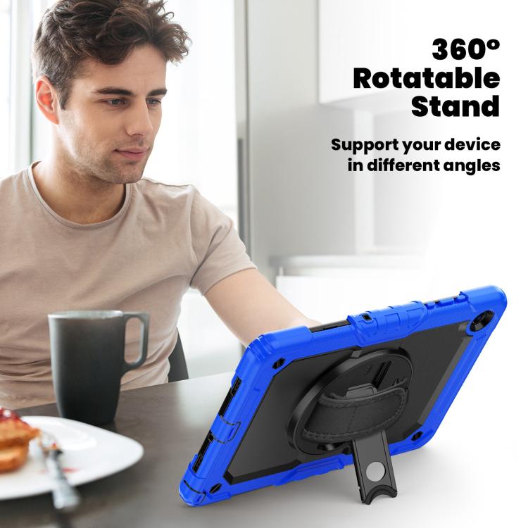 For Samsung Galaxy Tab A11+ / A9+ Silicone Hybrid PC Tablet Case with Shoulder Strap