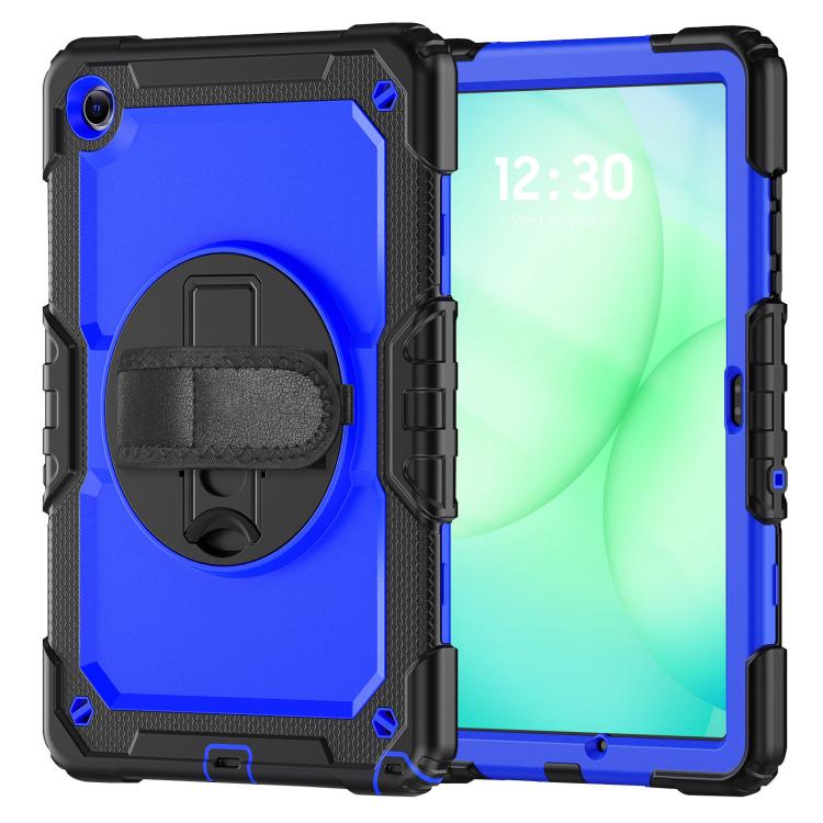 For Samsung Galaxy Tab A11+ / A9+ Silicone Hybrid PC Tablet Case with Shoulder Strap