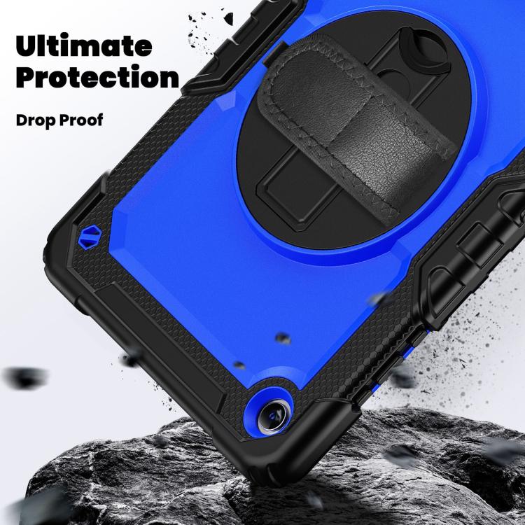 For Samsung Galaxy Tab A11+ / A9+ Silicone Hybrid PC Tablet Case with Shoulder Strap