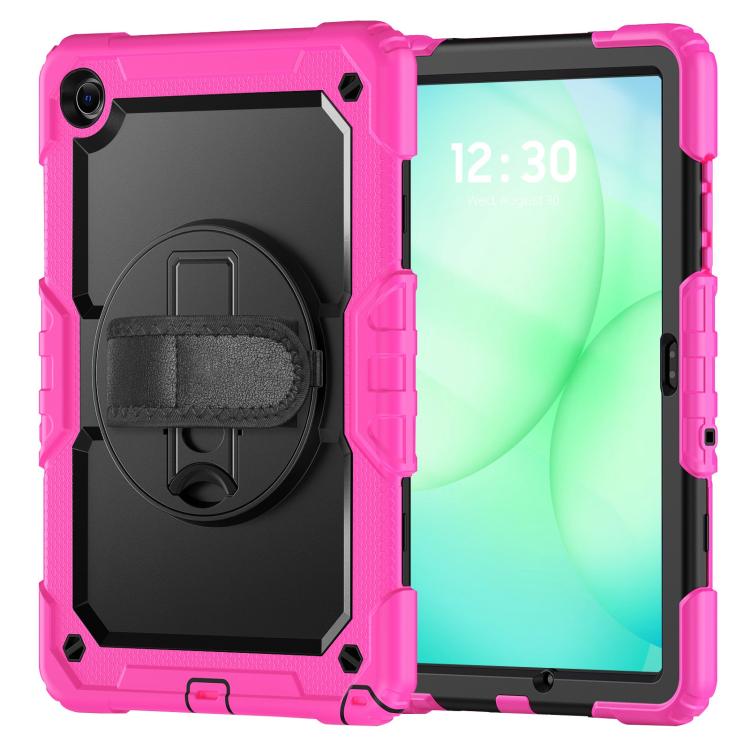 For Samsung Galaxy Tab A11+ / A9+ Silicone Hybrid PC Tablet Case with Shoulder Strap
