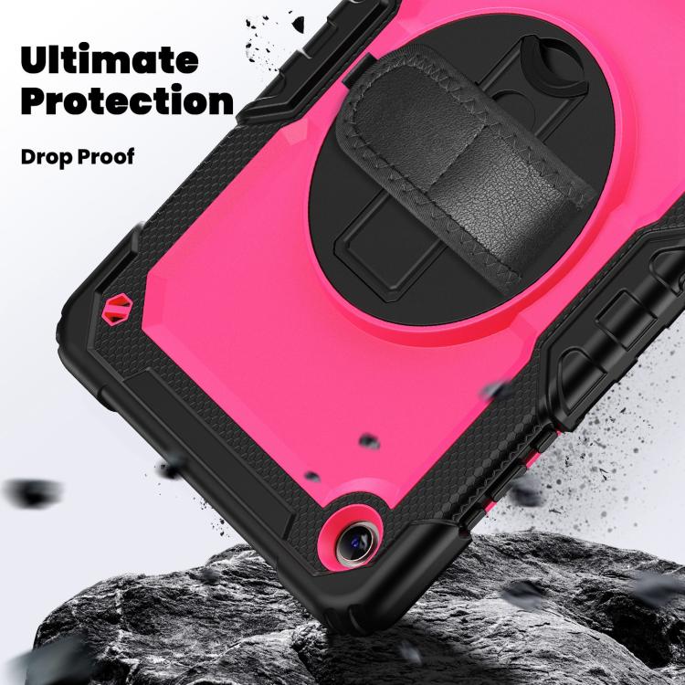 For Samsung Galaxy Tab A11+ / A9+ Silicone Hybrid PC Tablet Case with Shoulder Strap