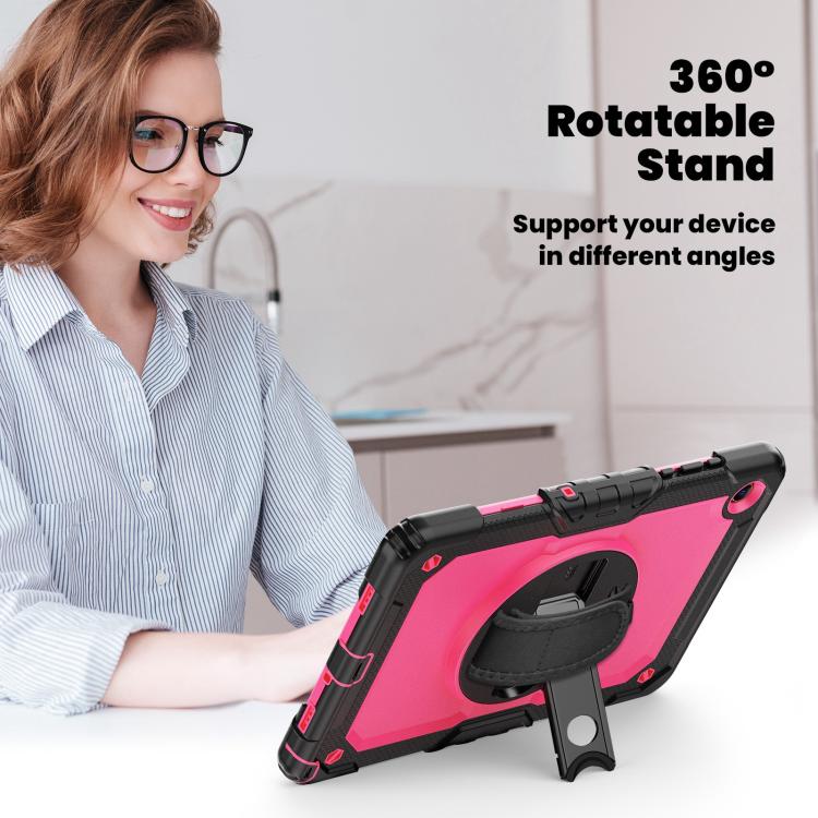 For Samsung Galaxy Tab A11+ / A9+ Silicone Hybrid PC Tablet Case with Shoulder Strap
