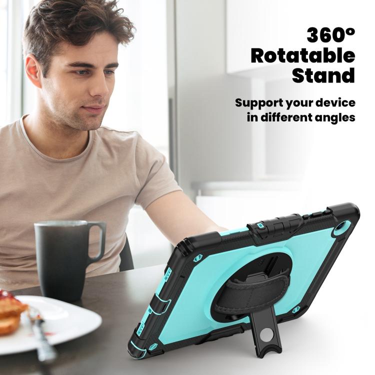 For Samsung Galaxy Tab A11+ / A9+ Silicone Hybrid PC Tablet Case with Shoulder Strap