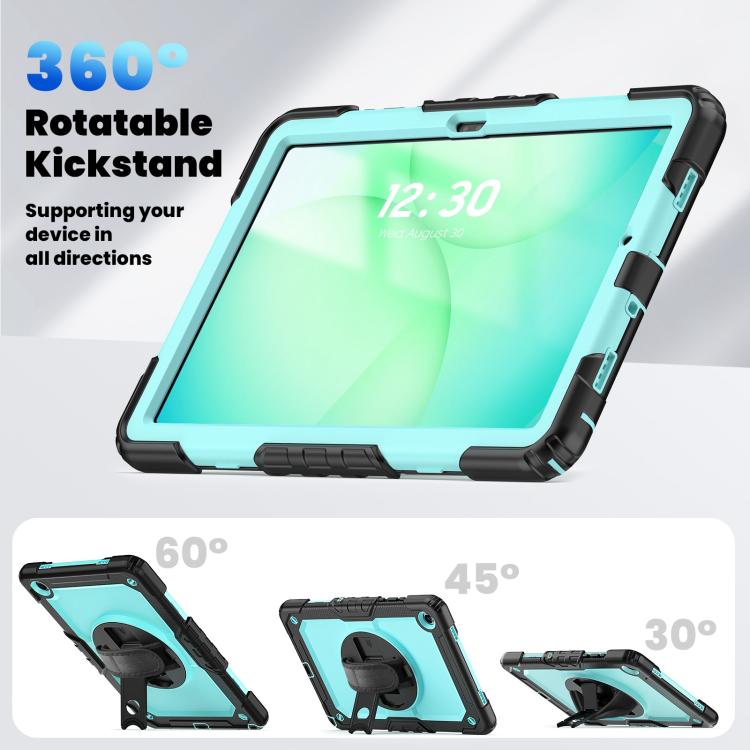 For Samsung Galaxy Tab A11+ / A9+ Silicone Hybrid PC Tablet Case with Shoulder Strap