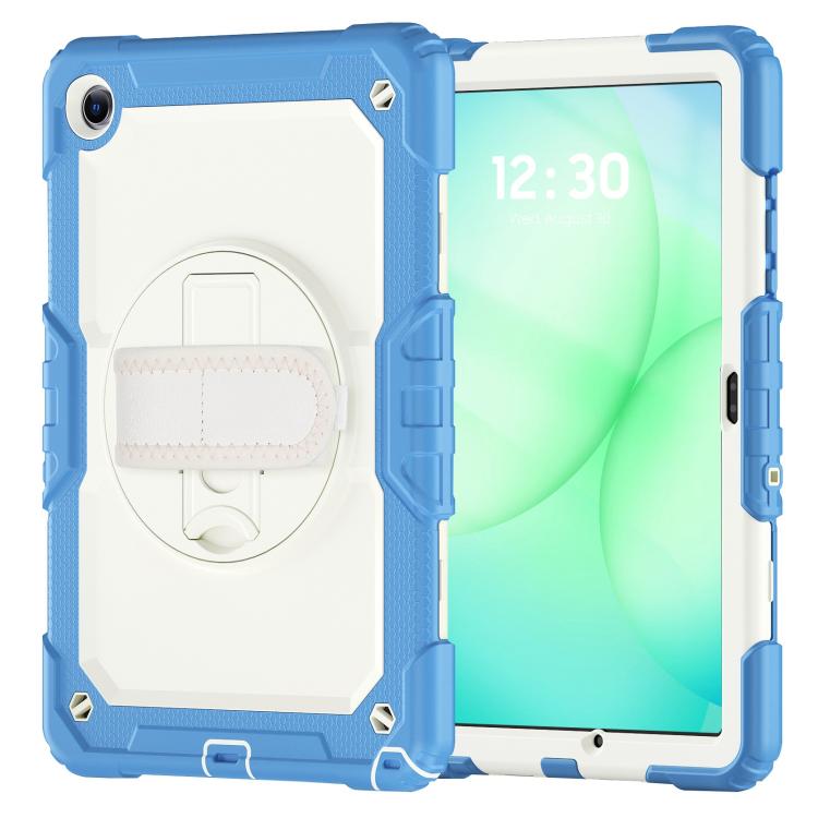 For Samsung Galaxy Tab A11+ / A9+ Silicone Hybrid PC Tablet Case with Shoulder Strap