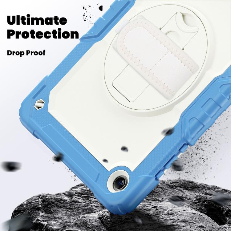 For Samsung Galaxy Tab A11+ / A9+ Silicone Hybrid PC Tablet Case with Shoulder Strap
