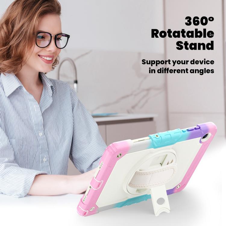 For Samsung Galaxy Tab A11+ / A9+ Silicone Hybrid PC Tablet Case with Shoulder Strap