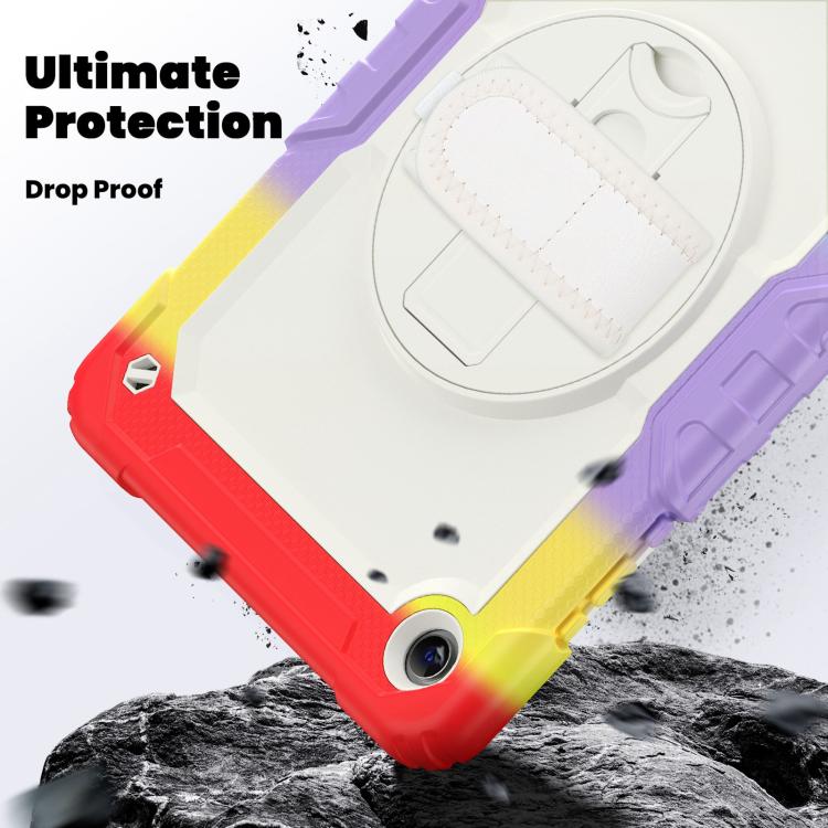 For Samsung Galaxy Tab A11+ / A9+ Silicone Hybrid PC Tablet Case with Shoulder Strap