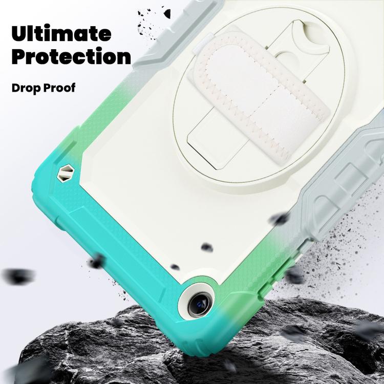 For Samsung Galaxy Tab A11+ / A9+ Silicone Hybrid PC Tablet Case with Shoulder Strap