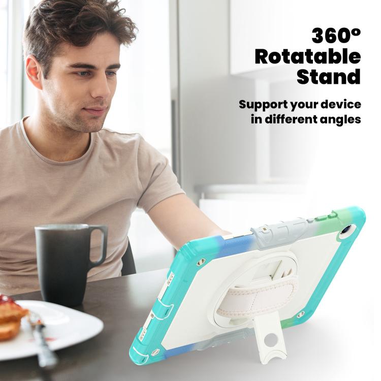 For Samsung Galaxy Tab A11+ / A9+ Silicone Hybrid PC Tablet Case with Shoulder Strap