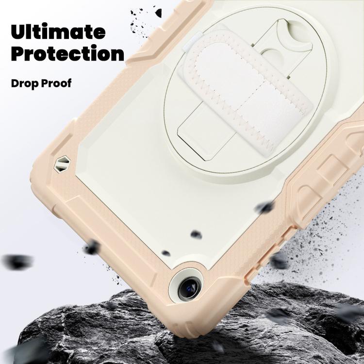 For Samsung Galaxy Tab A11+ / A9+ Silicone Hybrid PC Tablet Case with Shoulder Strap