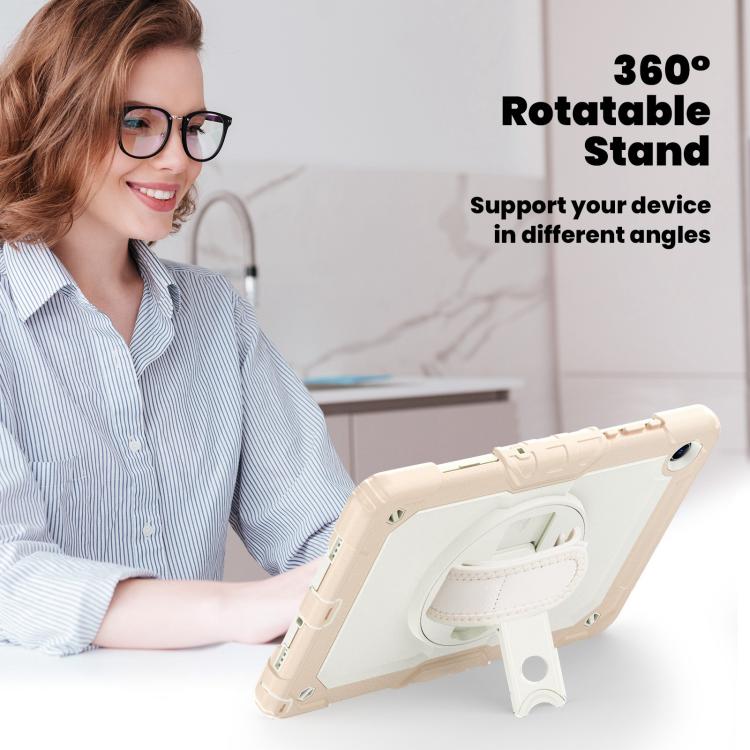 For Samsung Galaxy Tab A11+ / A9+ Silicone Hybrid PC Tablet Case with Shoulder Strap