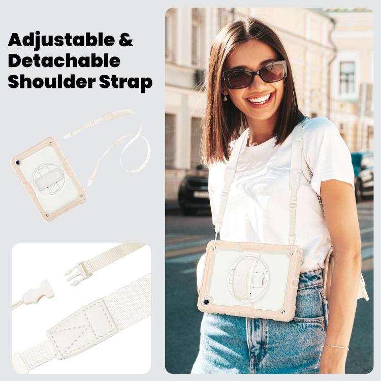 For Samsung Galaxy Tab A11+ / A9+ Silicone Hybrid PC Tablet Case with Shoulder Strap