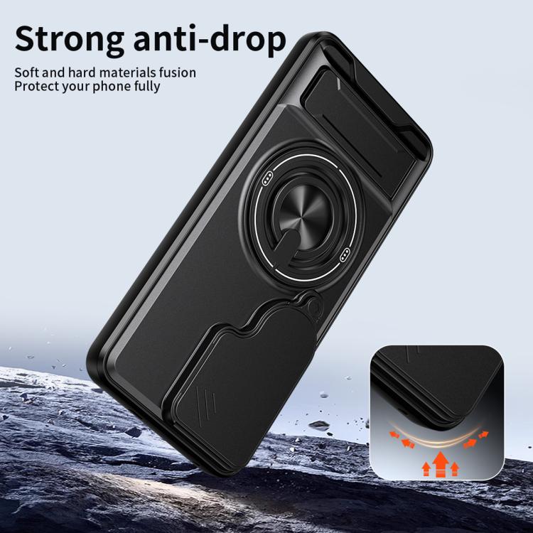 For vivo V50 Lite 5G Lens Sliding Window Multifunctional Magnetic Shockproof Phone Case