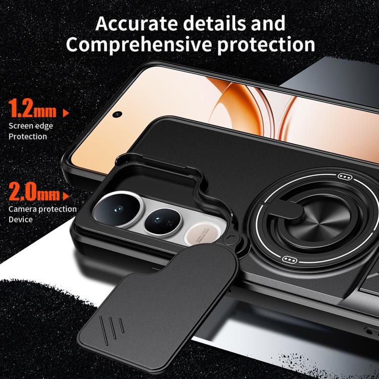 For vivo V50 Lite 5G Lens Sliding Window Multifunctional Magnetic Shockproof Phone Case