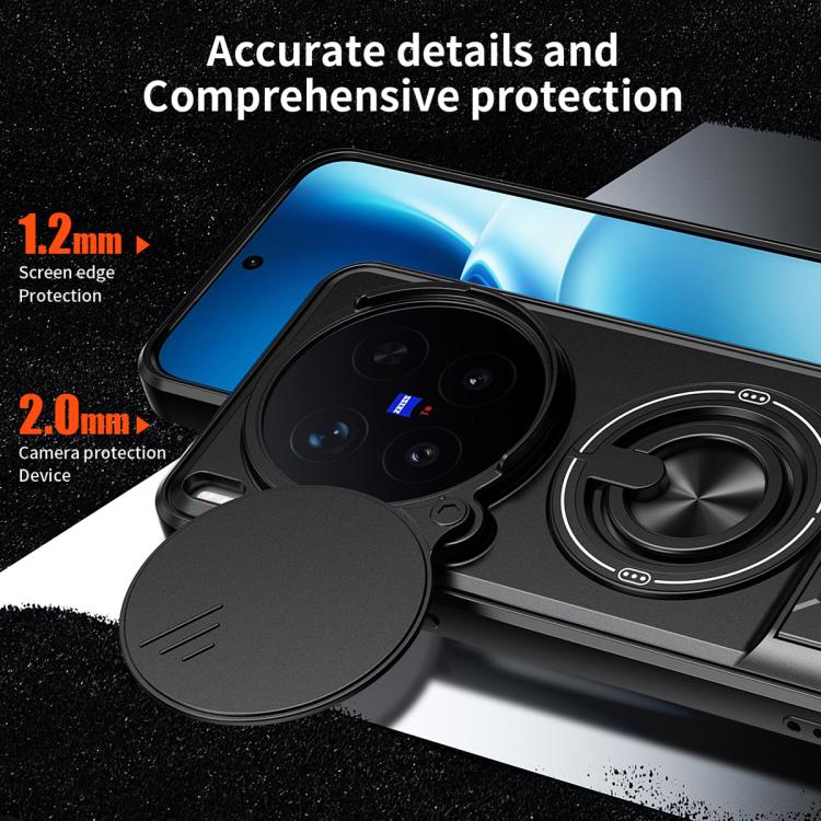 For vivo X300 Pro 5G Lens Sliding Window Multifunctional Magnetic Shockproof Phone Case