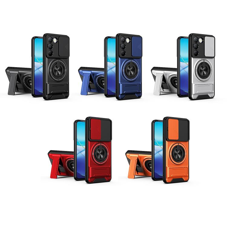 For vivo Y100 5G / V30 Lite 5G Lens Sliding Window Multifunctional Magnetic Shockproof Phone Case