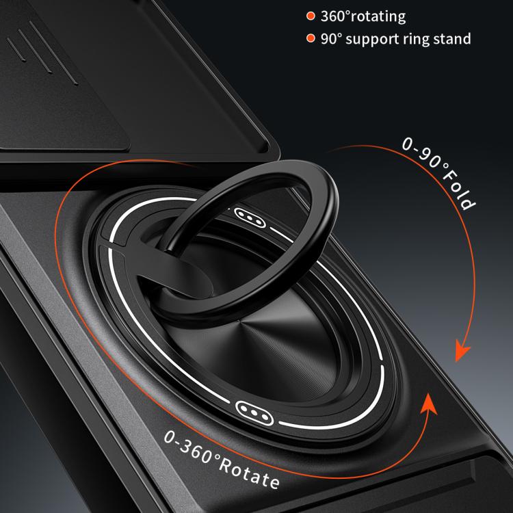 For vivo Y100 5G / V30 Lite 5G Lens Sliding Window Multifunctional Magnetic Shockproof Phone Case