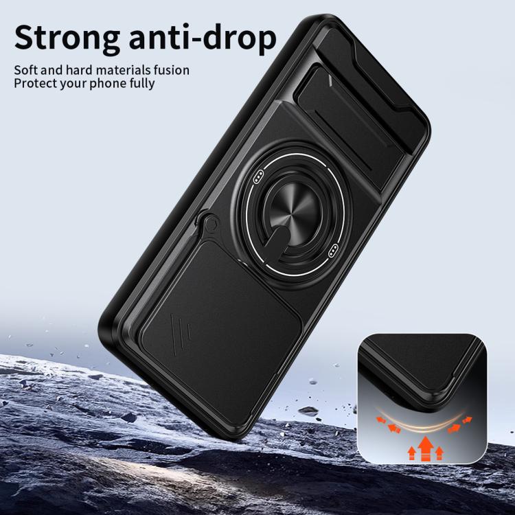 For vivo V60 Lite 4G / 5G Lens Sliding Window Multifunctional Magnetic Shockproof Phone Case